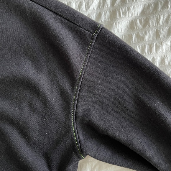 cropped black contrast stich cardigan - Picture 4 of 5